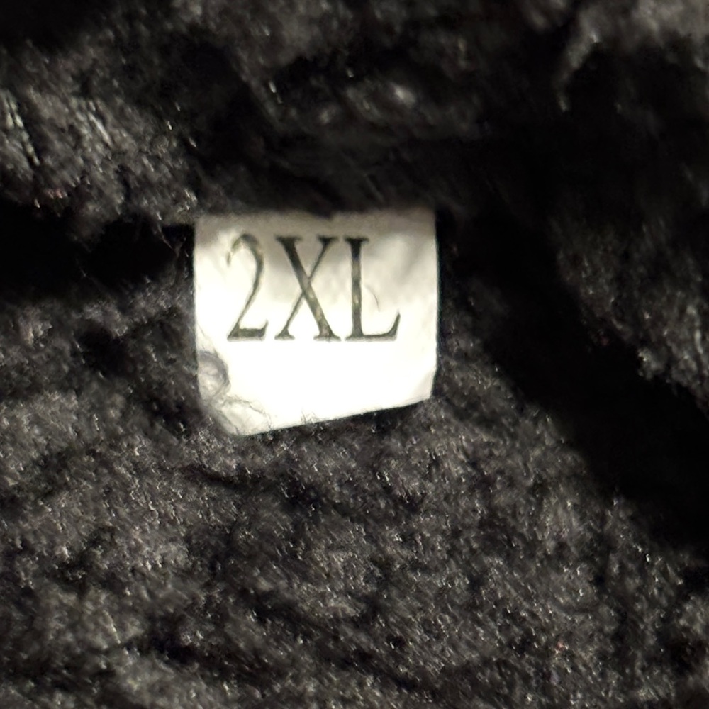 Sherpa Plush Black Fleece Hoodie 1/4 Zip Womens Large Cozy Pullover NWOT - Picture 5 of 8